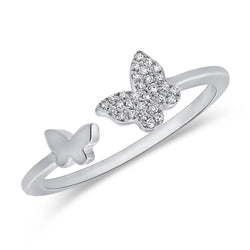 Diamond Butterfly Wrap Ring made in 14K Gold