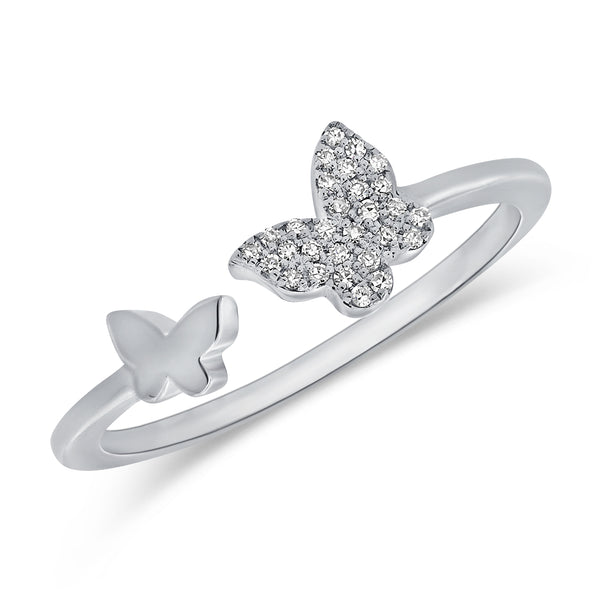 Diamond Butterfly Wrap Ring made in 14K Gold