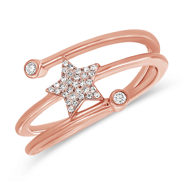 Celestial Diamond Star Ring