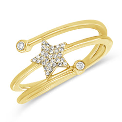 Celestial Diamond Star Ring