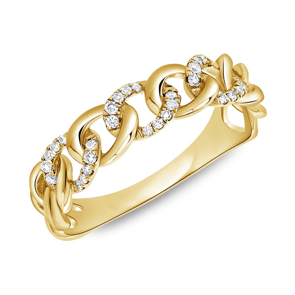 Diamond Designer Link Chain Ring