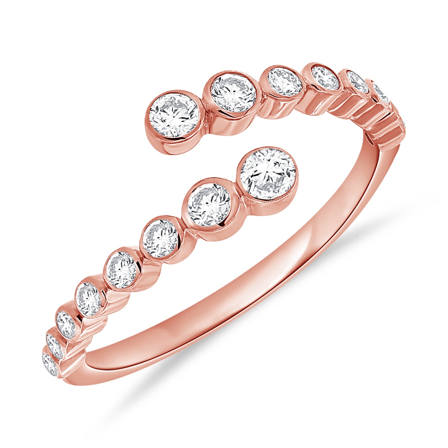 0.31 Carat Diamond Bezel Wrap Ring
