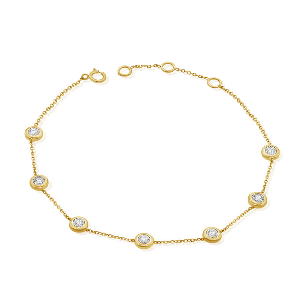 OKGs Collection 14K Chain Bracelet with Diamonds