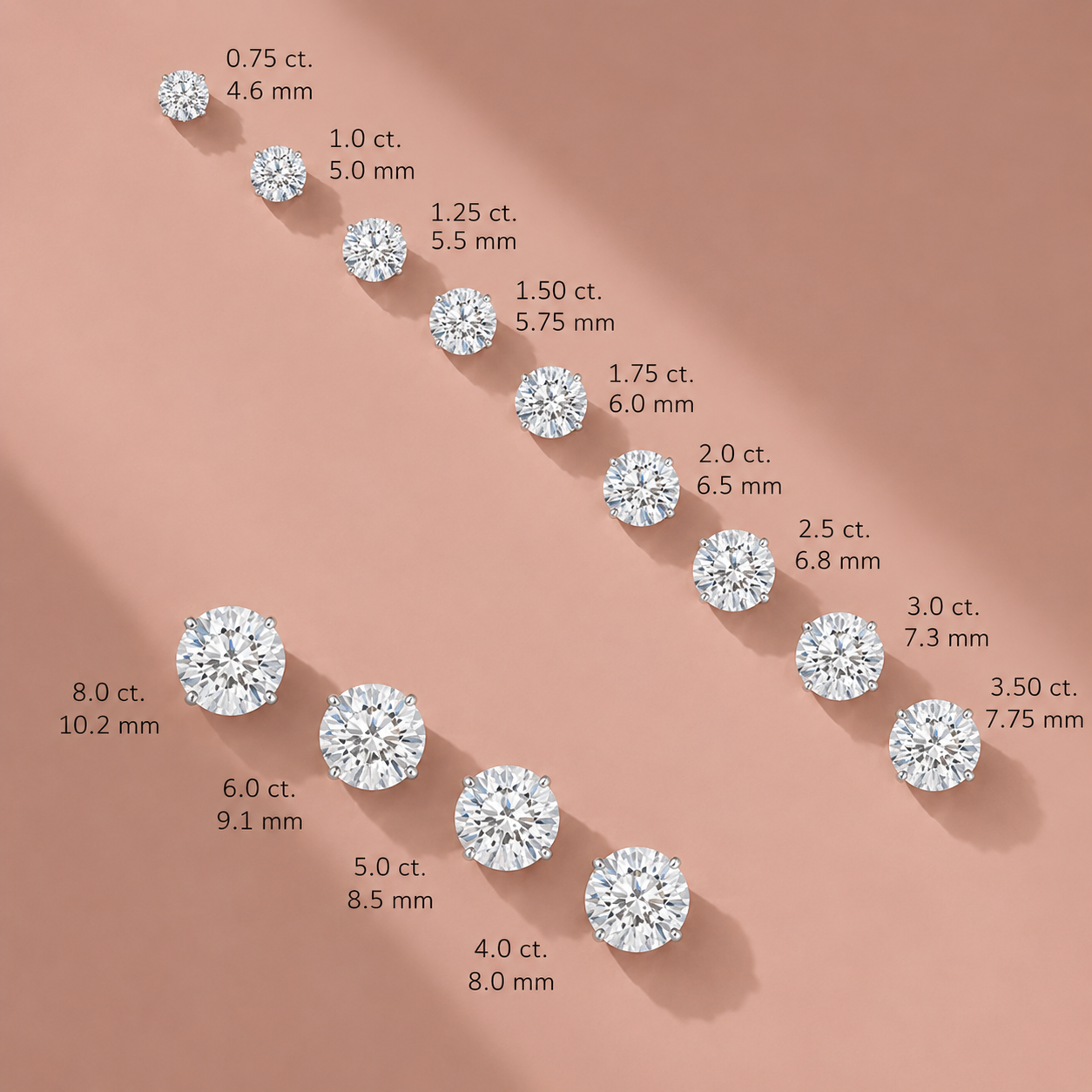 Classic Six Prong Diamond Stud Earrings