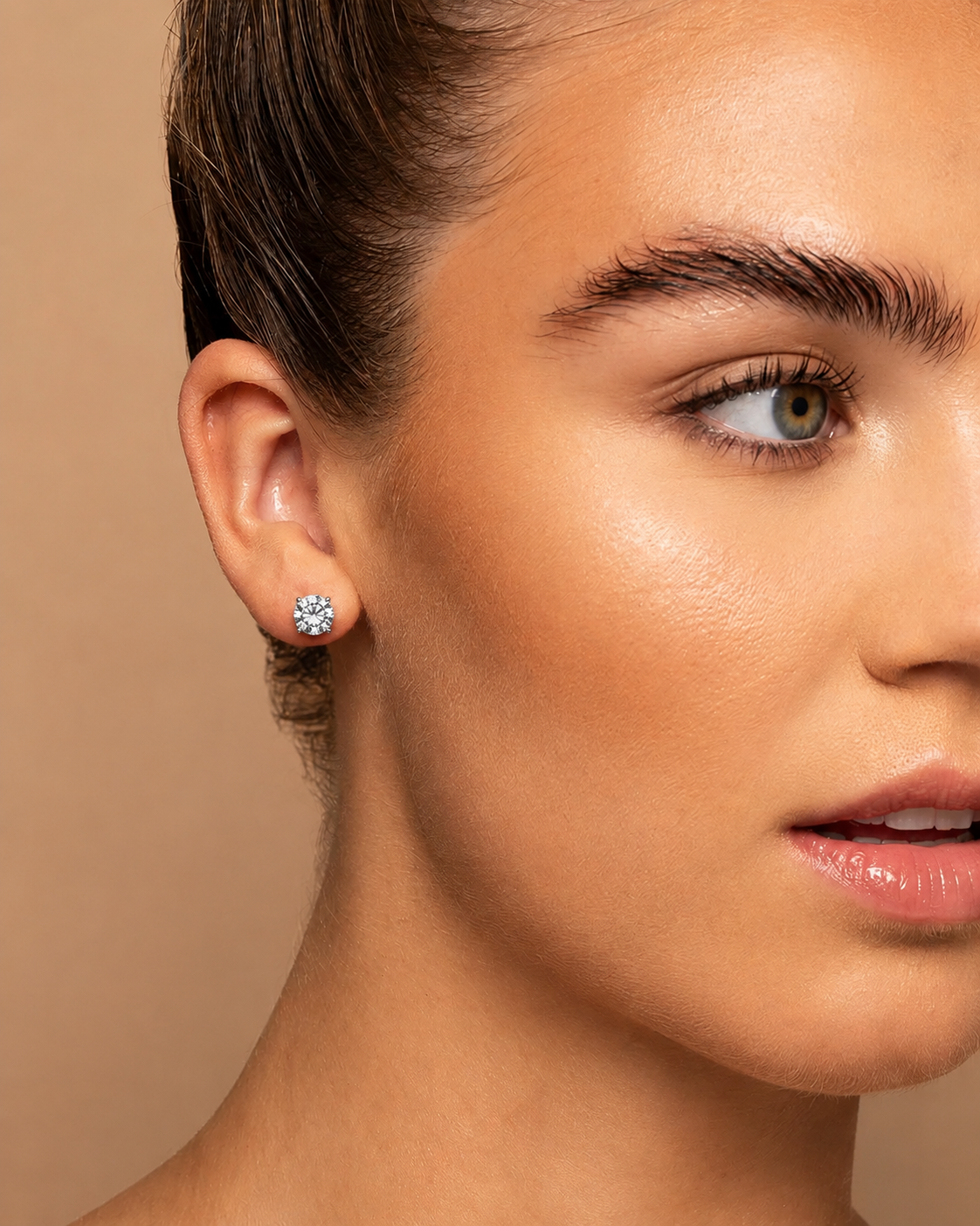 Heart Gallery Four-Prong Diamond Stud Earrings