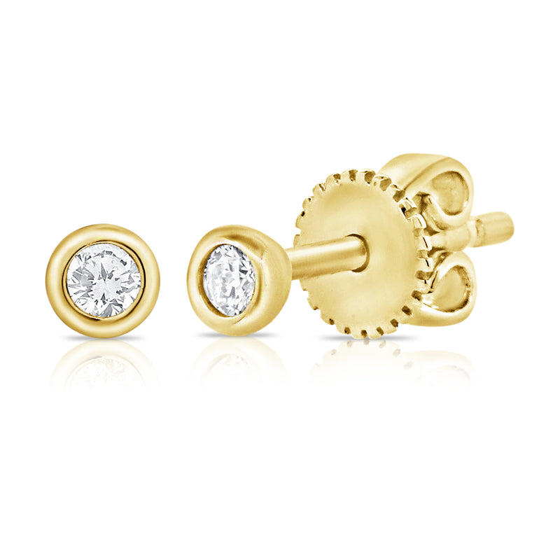 Fall Special Diamond Solitaire Stud Earrings