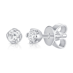 OKGs Collection Diamond Solitaire Stud Earrings