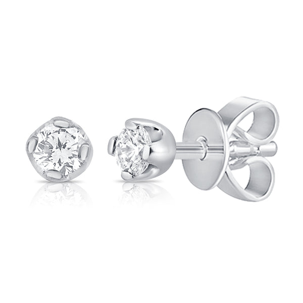 OKGs Collection Diamond Solitaire Stud Earrings