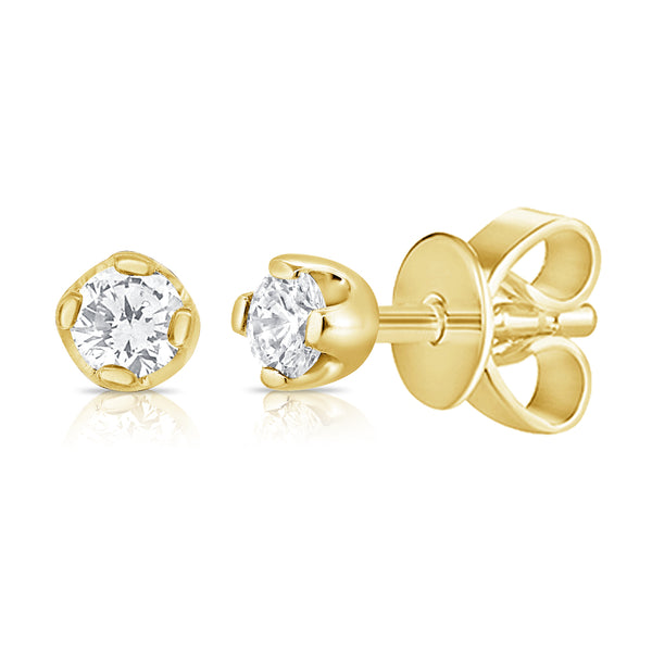 OKGs Collection Diamond Solitaire Stud Earrings