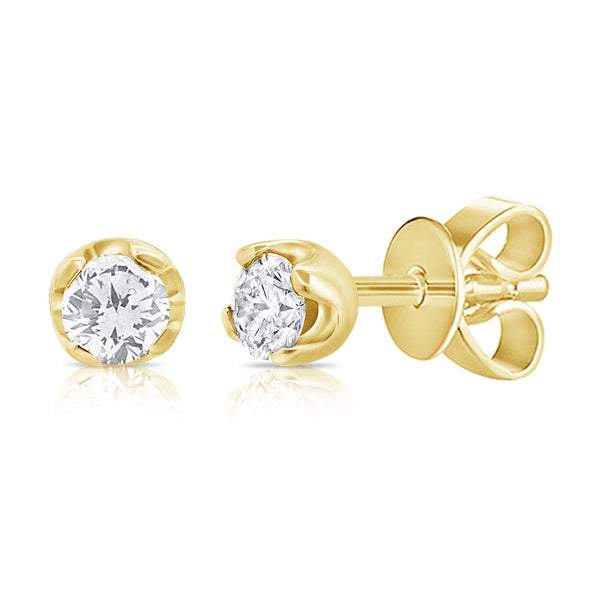 0.22ct Diamond Solitaire Studs made in 14K Gold