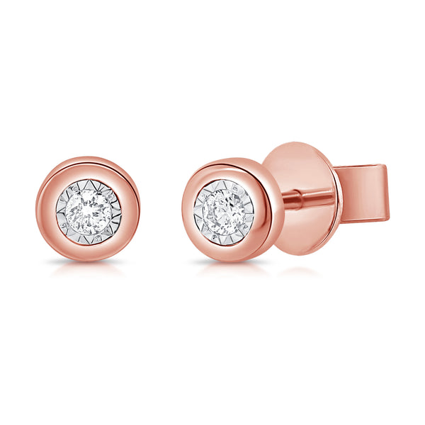 14K Diamond Studs with Miracle Setting