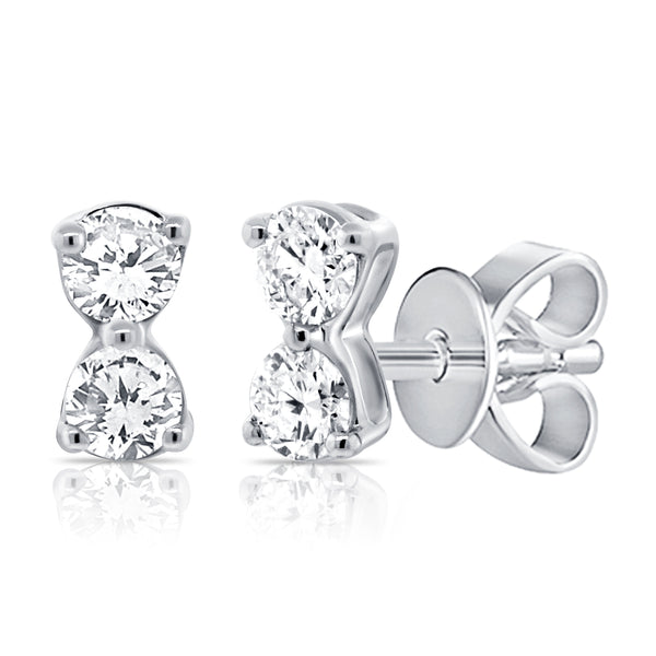 0.20ct Fashion Trends Classic Double Diamond Stud Earrings