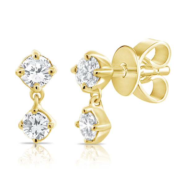 Gorgeous Diamond Earrings made in 14K Gold