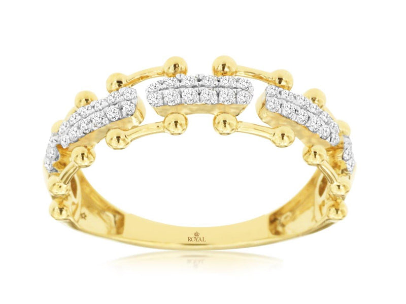 Designer links diamond ring