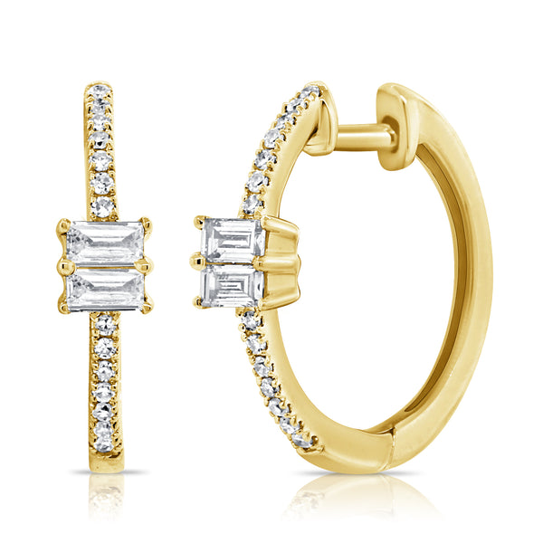 Diamond Fashion Trends Huggie Earrings