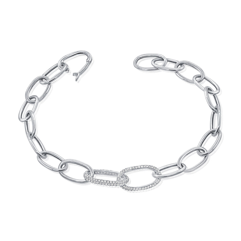 Diamond Designer Links Chain Bracelet