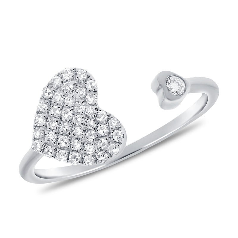 Open & Wrap Diamond Heart Ring