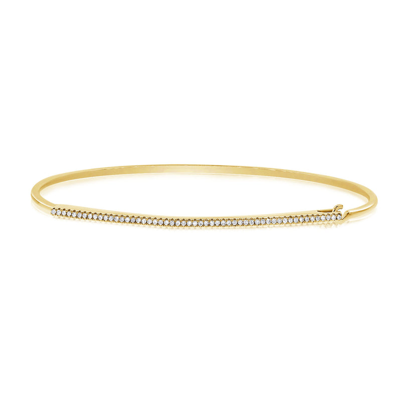 14K Gold Classic Diamond Bangle Bracelet