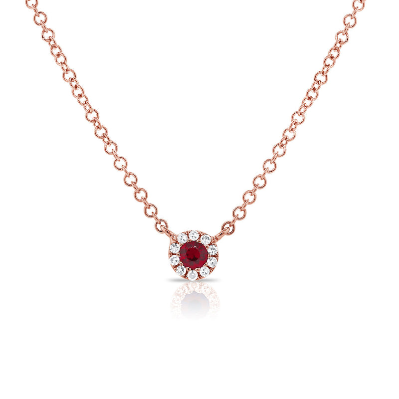 Ruby Necklace with Dazzling Diamonds