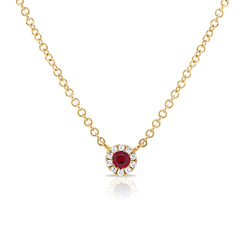 Ruby Necklace with Dazzling Diamonds