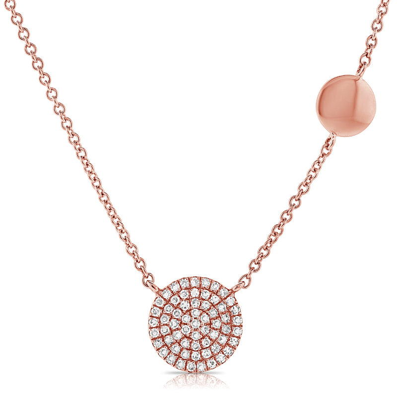 14K Gold Geometric Necklace with Diamonds