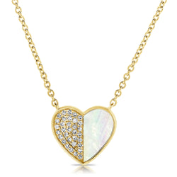 14K Hearts & Love Pendant Necklace