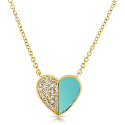 Diamond Hearts & Love Pendant Necklace