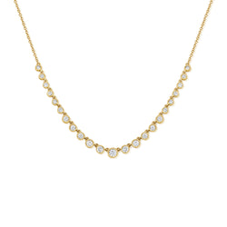 Timeless 14K Gold Diamond Bezel Tennis Necklace