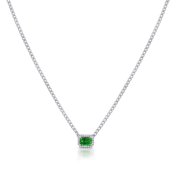 14K Emerald Designer Links Necklace
