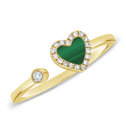 Diamond Hearts Open & Wrap Ring