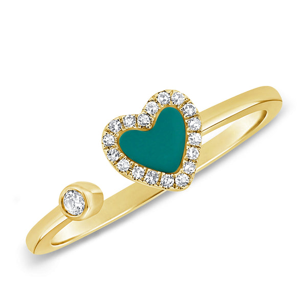 0.38ct Hearts Open & Wrap Diamond Ring