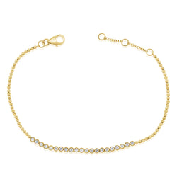 14K Gold Channel Set Fashion Bracelet with Diamonds