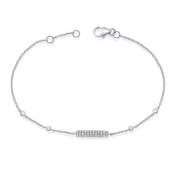 Elegant Diamond Bar Bracelet