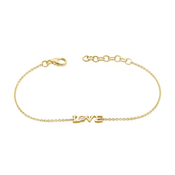 14K Gold Love Bracelet with Diamond Accent