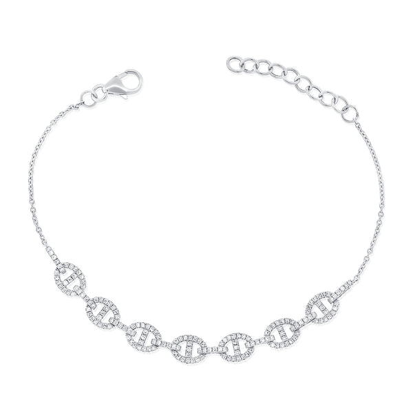 OKGs Collection Diamond Designer Links Chain Bracelet