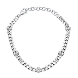 Sparkling Diamond Accented Chain Bracelet