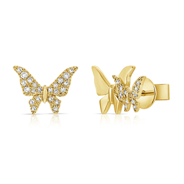 Diamond Butterfly Trendy Stud