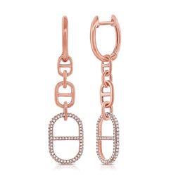 Gold & Diamond Designer Dangle Drop Earrings