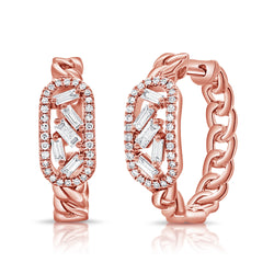0.41ct Diamond Designer Links Chain earring