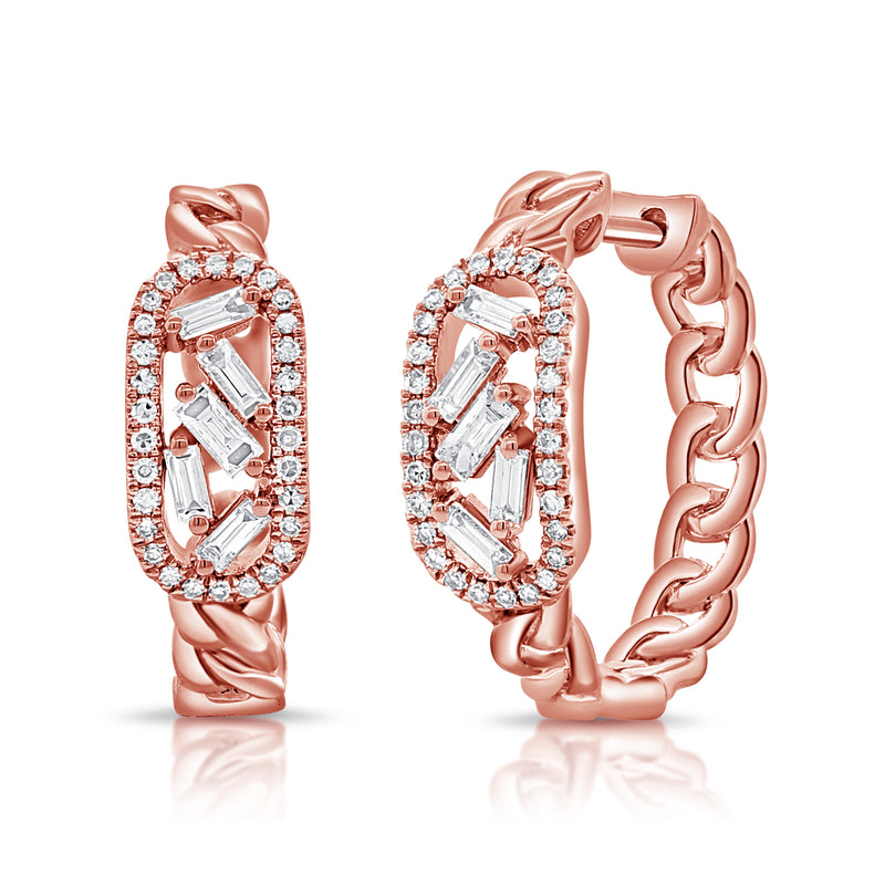 0.41ct Diamond Designer Links Chain earring