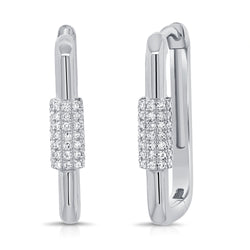 Elegant 14K Gold Diamond Link Earrings – 0.17 Carat