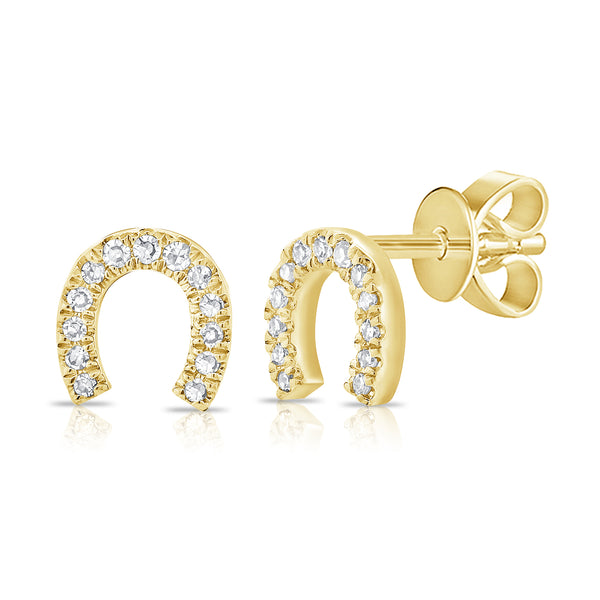 Diamond Horseshoe Trendy Stud