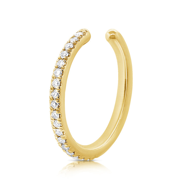 14K Gold Classic Diamond Hoop Earring – 0.05ct