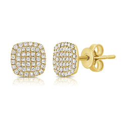 14K Gold Studs with Dazzling Diamonds