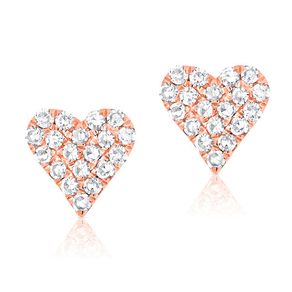 0.11ct Diamond Hearts Studs