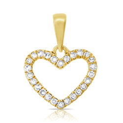 Diamond Open Heart Love Pendant