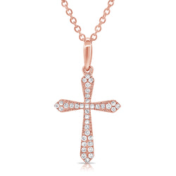 Diamond Cross Necklace made in 14K Gold