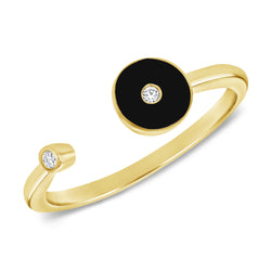 Black Onyx Open & Wrap Ring