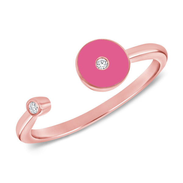 Pink Open & Wrap Diamond Ring