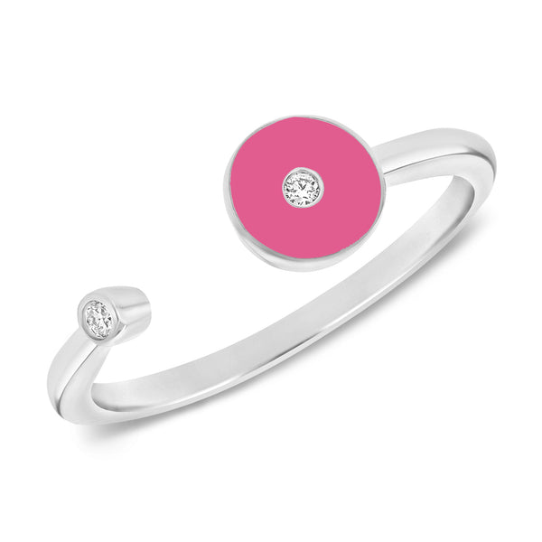 Pink Open & Wrap Diamond Ring